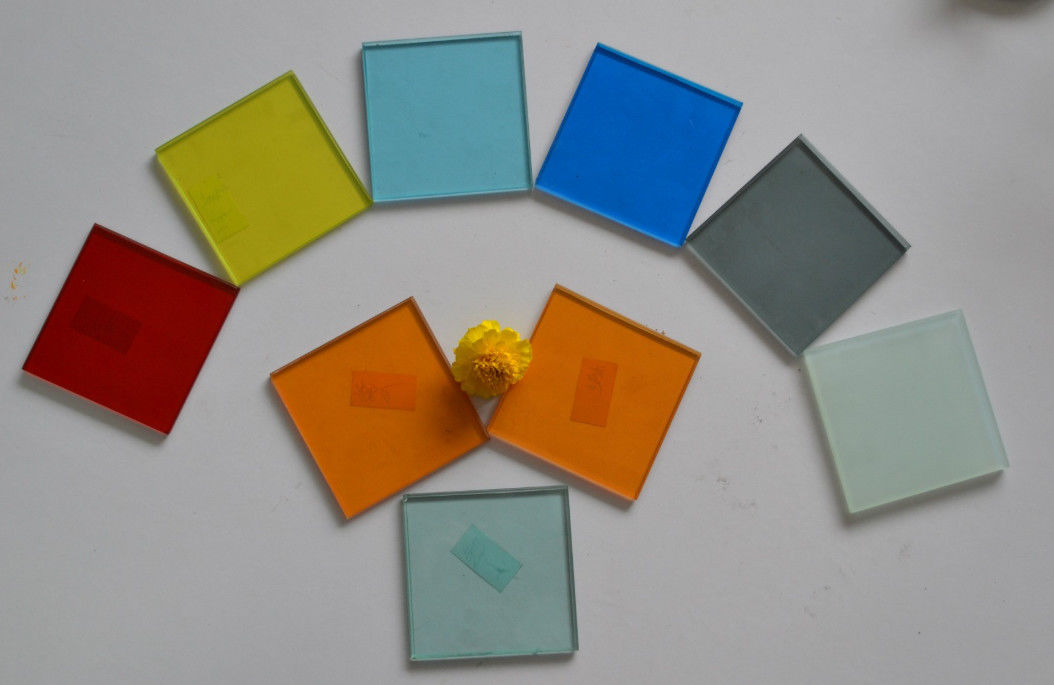12 mm getöntes gehärtetes Glas mit Blau/Gelb/Braun/Grün usw.