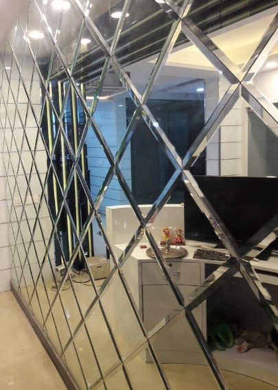 Silber Aluminium Dekorationsspiegel Glas Badezimmer Schwimmer Schräg Antike Spiegelblatt