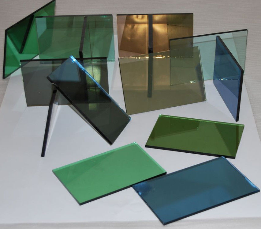 Reflexives Floatglas für Bauarbeiten mit Farben Blau/Grün/Bronze/Gelb