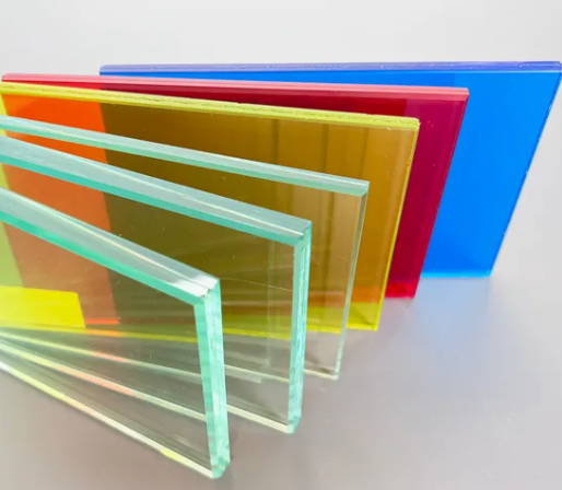 Factory 6.38/8.38/10.38/12.38mm/8.76/10.76 /12.76mm Clear/Milky White/Gray/Blue Color PVB Layer Safety Tempered Laminated Glass